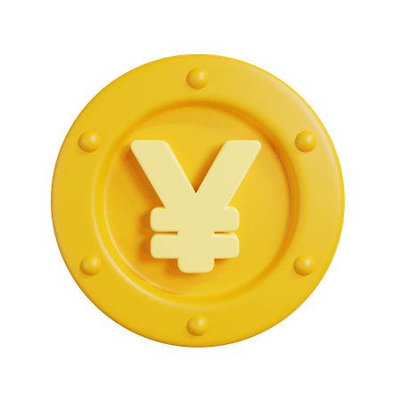 Moneda de yenes  3D Illustration