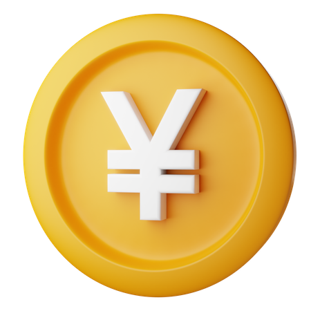 Yen Coin Japan Currency  3D Icon