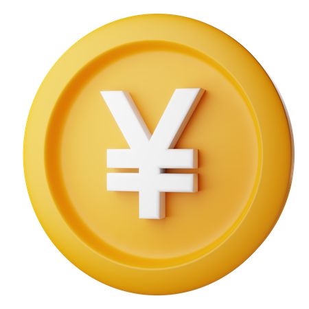 Yen Coin Japan Currency 3D Icon