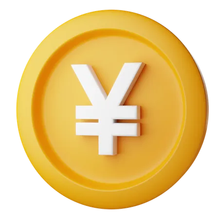 Yen Coin Japan Currency 3D Icon