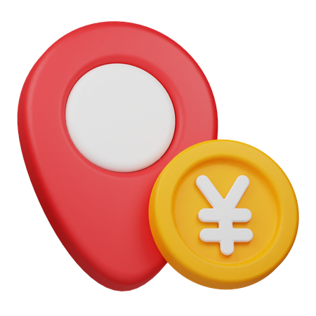 Yen Coin Location  3D Icon