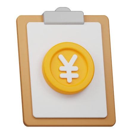 Yen Coin Report  3D Icon