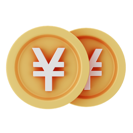 Yen Coins  3D Icon