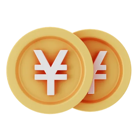 Yen Coins  3D Icon