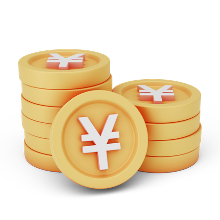 Yen Coins  3D Icon