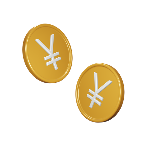 Yen Coins  3D Icon