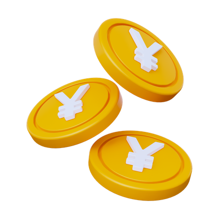 Yen Coins  3D Icon