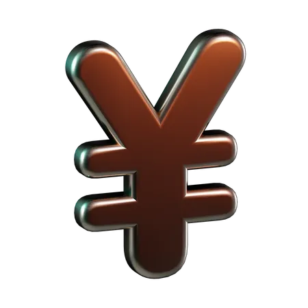 Devise du yen  3D Icon