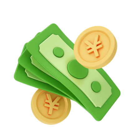 Yen-Geld  3D Illustration