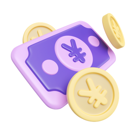 Yen-Geld  3D Icon