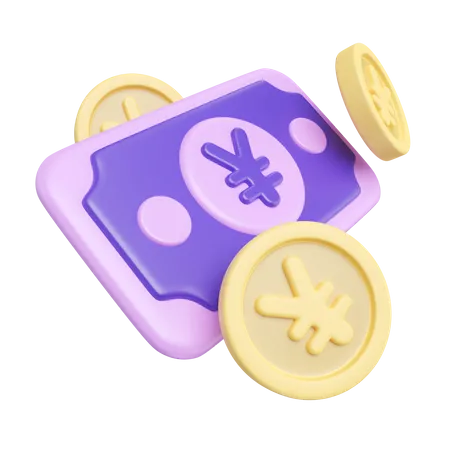 Yen-Geld  3D Icon