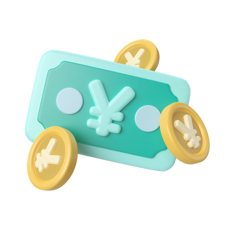 Yen-Geld  3D Icon