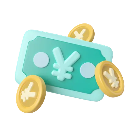 Yen-Geld  3D Icon