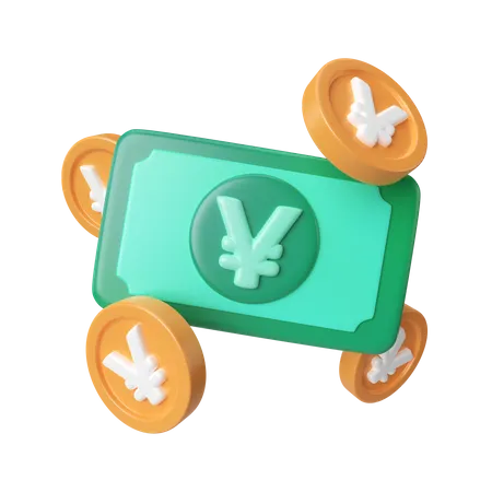 Yen-Geld  3D Icon