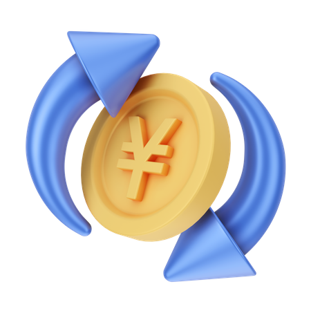 Yen Geld wechseln  3D Icon