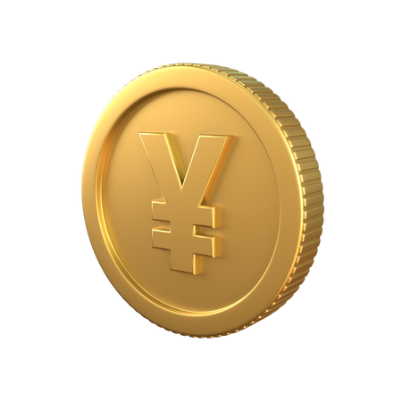 Yen Gold Coin  3D Icon
