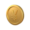 yen gold coin 3d
