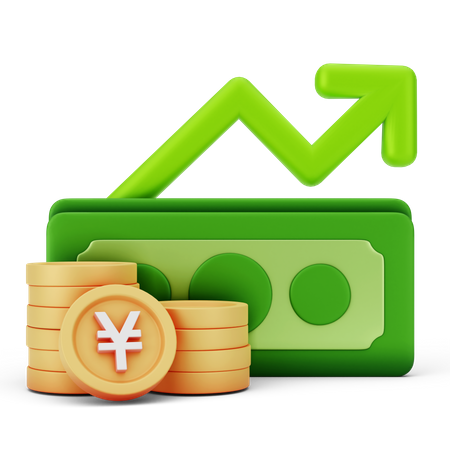 Yen Increasing  3D Icon