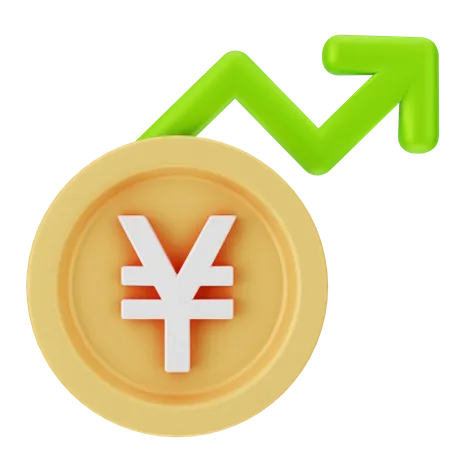 Yen Increasing  3D Icon