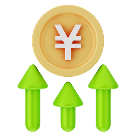 Yen Increasing  3D Icon