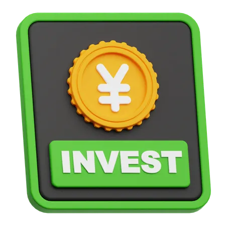 Yen-Investitionsantrag  3D Icon