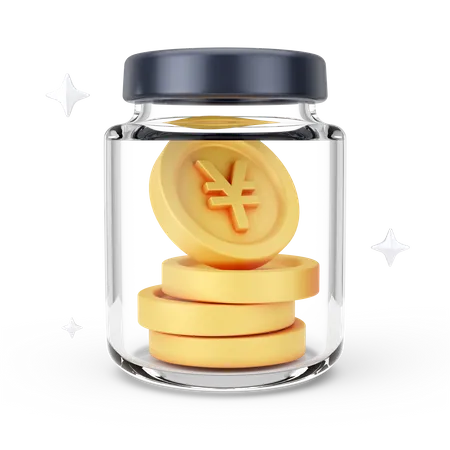 Yen Jar  3D Icon
