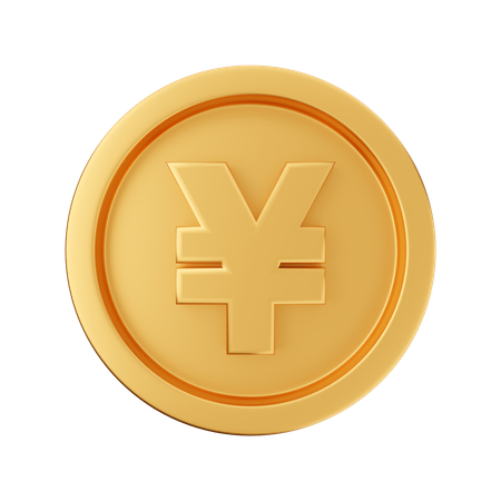 Moneda de yenes  3D Illustration