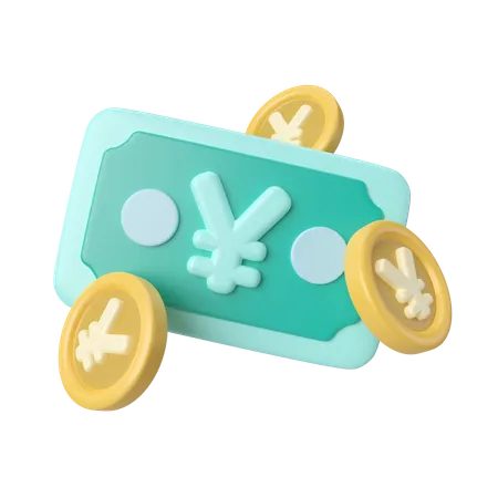 This Is Yen Money 3 D Render Illustration Icon High Resolution Png File Isolated On Transparent Background Available 3 D Model File Format BLEND OBJ FBX And GLTF 3D Icon