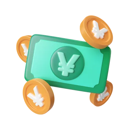 This Is Yen Money 3 D Render Illustration Icon High Resolution Png File Isolated On Transparent Background Available 3 D Model File Format BLEND OBJ FBX 3D Icon