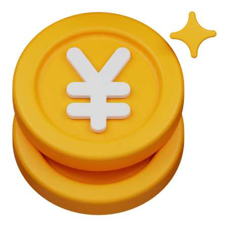 Yen-Münze  3D Icon