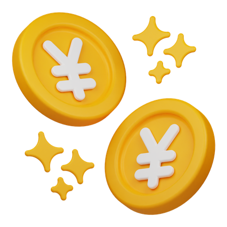 Yen-Münzen  3D Icon