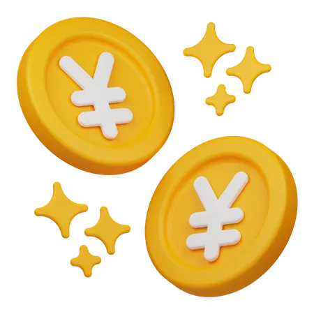 Yen-Münzen  3D Icon