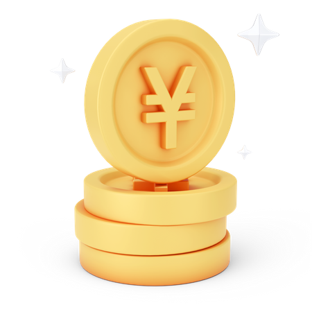 Yen-Münzen  3D Icon