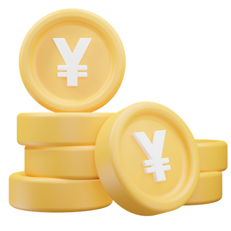 Yen-Münzen  3D Icon