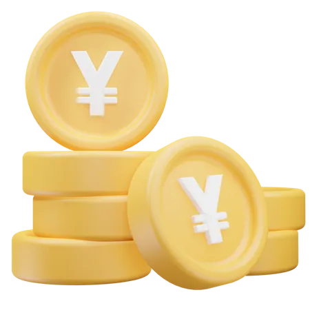 Yen-Münzen  3D Icon