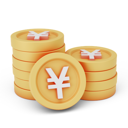 Yen-Münzen  3D Icon