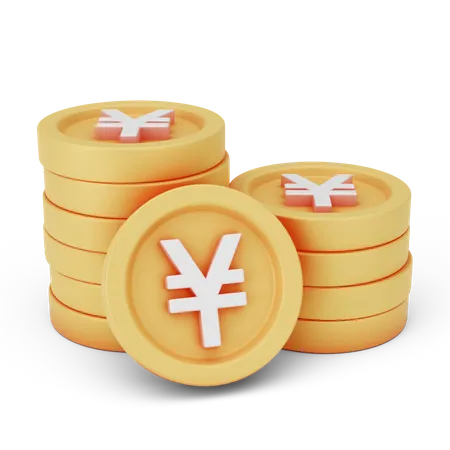 Yen-Münzen  3D Icon