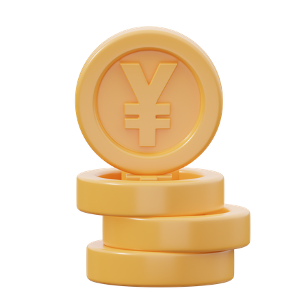 Yen-Münzen  3D Icon