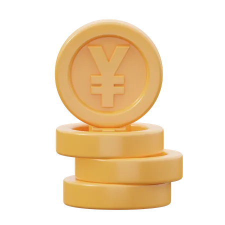 Yen-Münzen  3D Icon