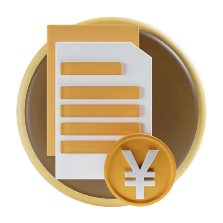 Yen Payment file  3D Icon