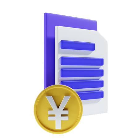 Yen Payment file  3D Icon