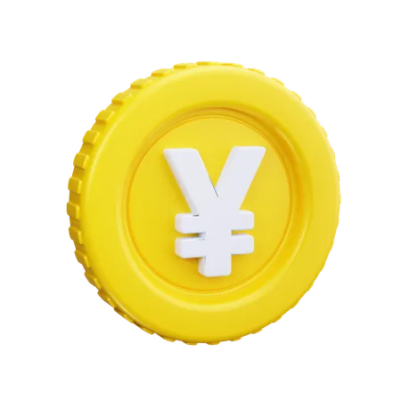 Pièce de monnaie en yens  3D Icon