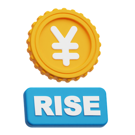 Yen Rise  3D Icon
