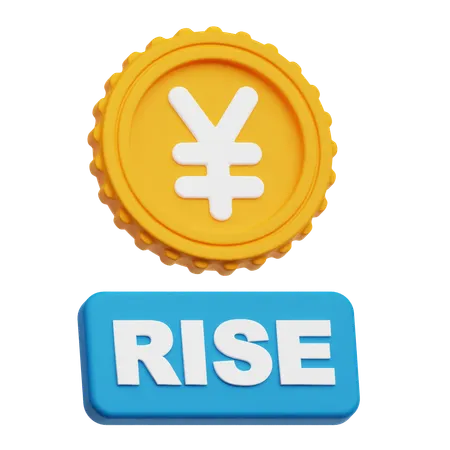 Yen Rise  3D Icon