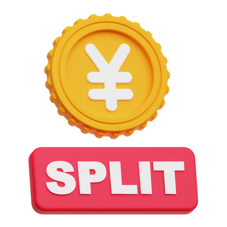 Yen Split  3D Icon
