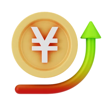 Yen steigt  3D Icon