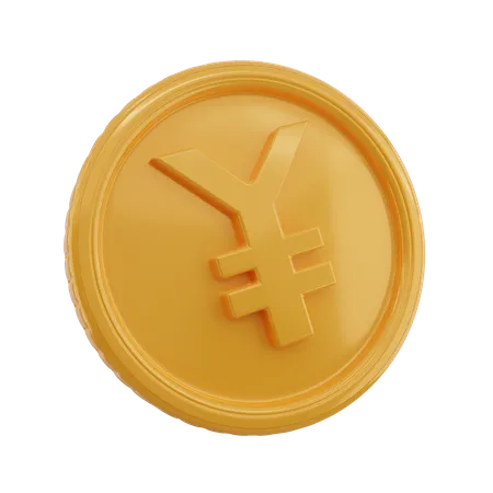 Yen Symbol Coin  3D Icon