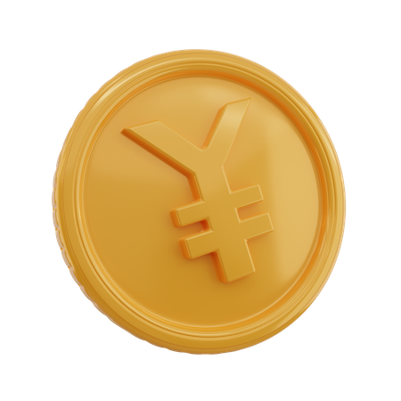 Pièce de monnaie symbole du yen  3D Icon