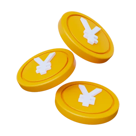 Monedas de yenes  3D Icon