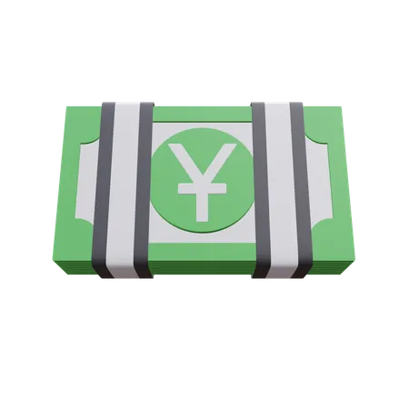 Paquet de yens  3D Icon